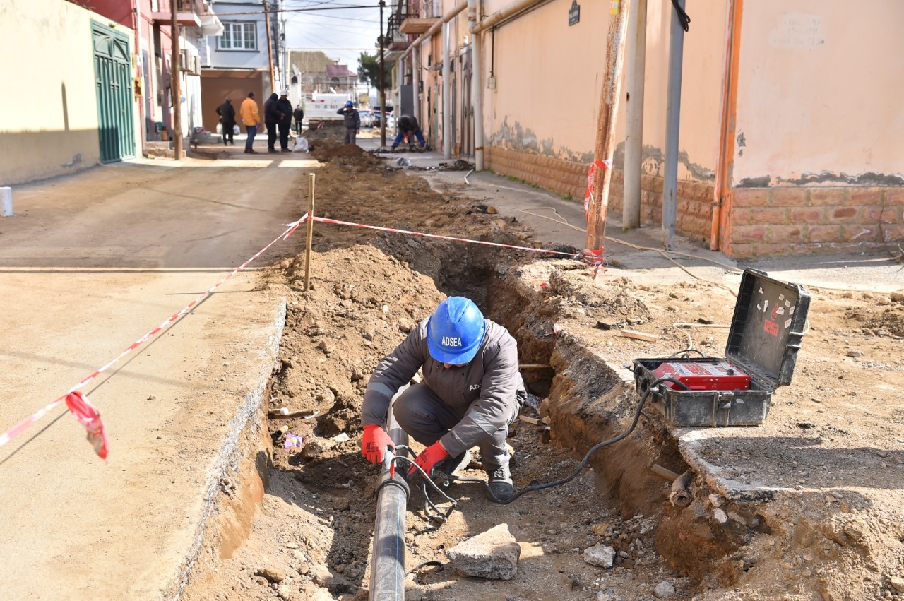 Bu rayonda içməli su xətti yenisi ilə əvəzləndi - FOTO/VİDEO